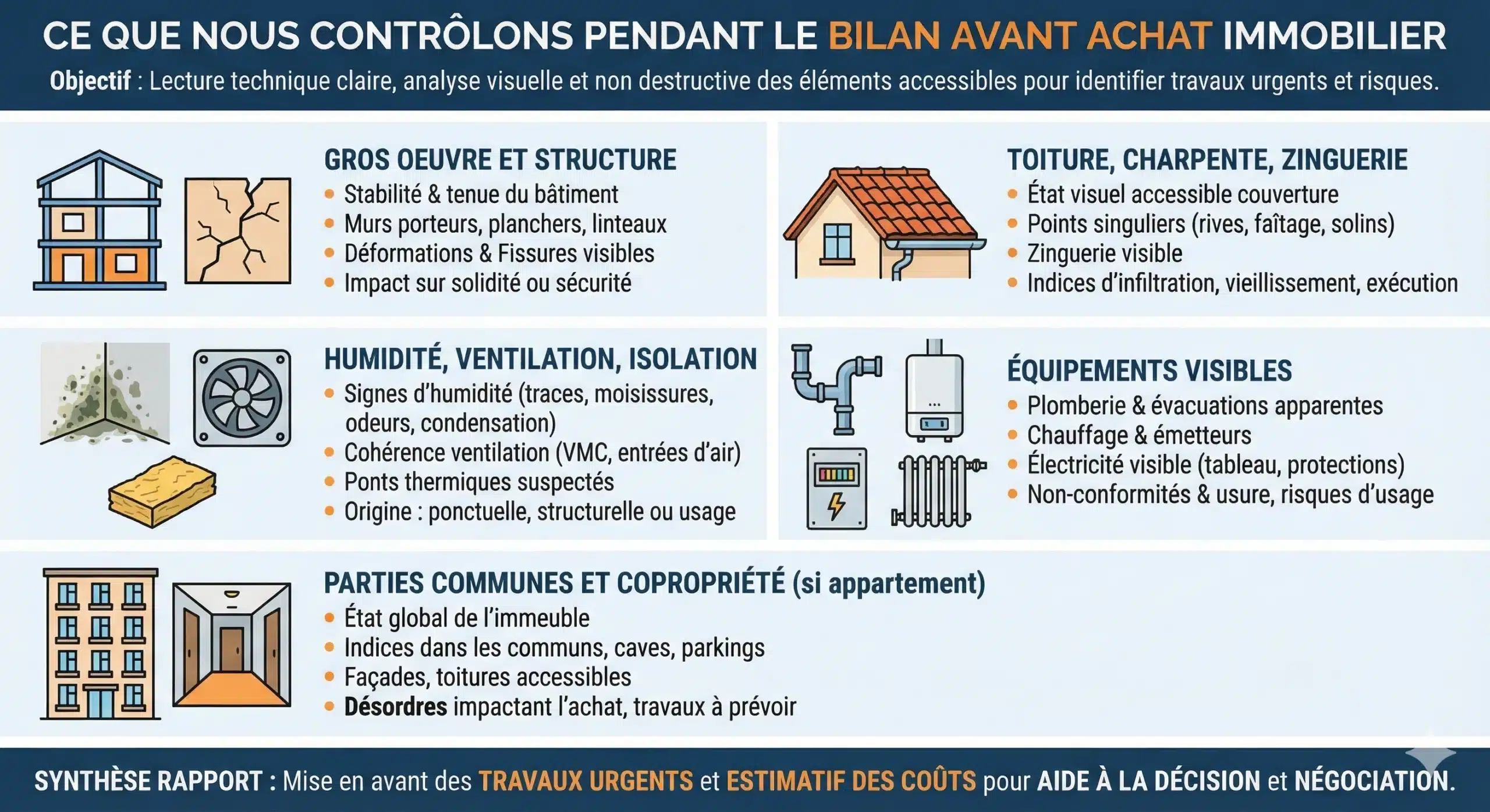 Points contrôlés pendant le bilan avant achat à Montrouge (92)