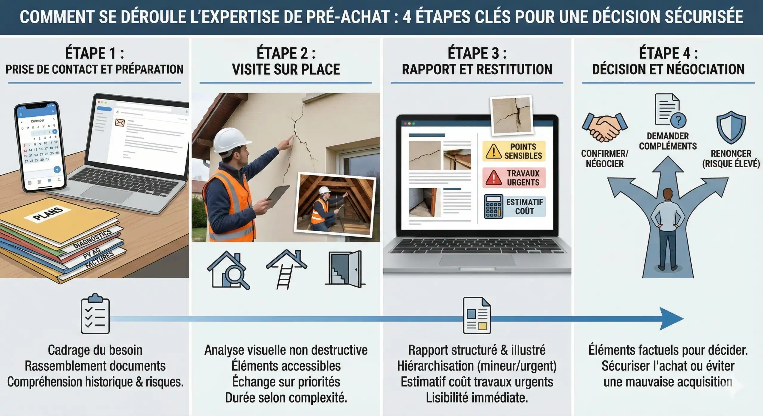 Déroulé de l’expertise de pré-achat étape par étape à Montrouge (92)