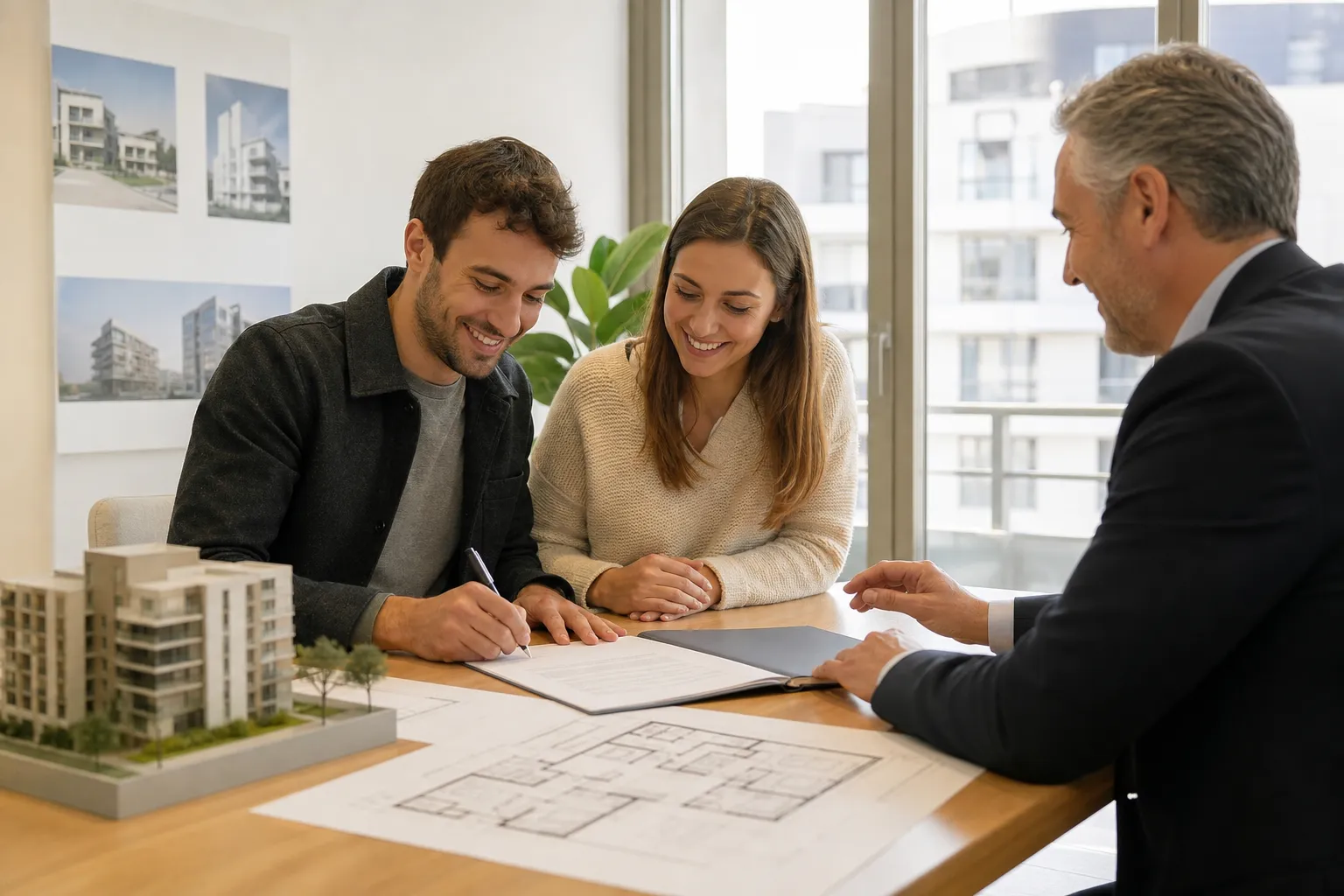 Signature d un contrat de reservation VEFA pour un logement neuf dans les Hauts-de-Seine 92