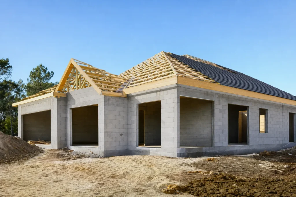 Structure au gros œuvre d'une maison CCMI à Le Plessis-Robinson (92)