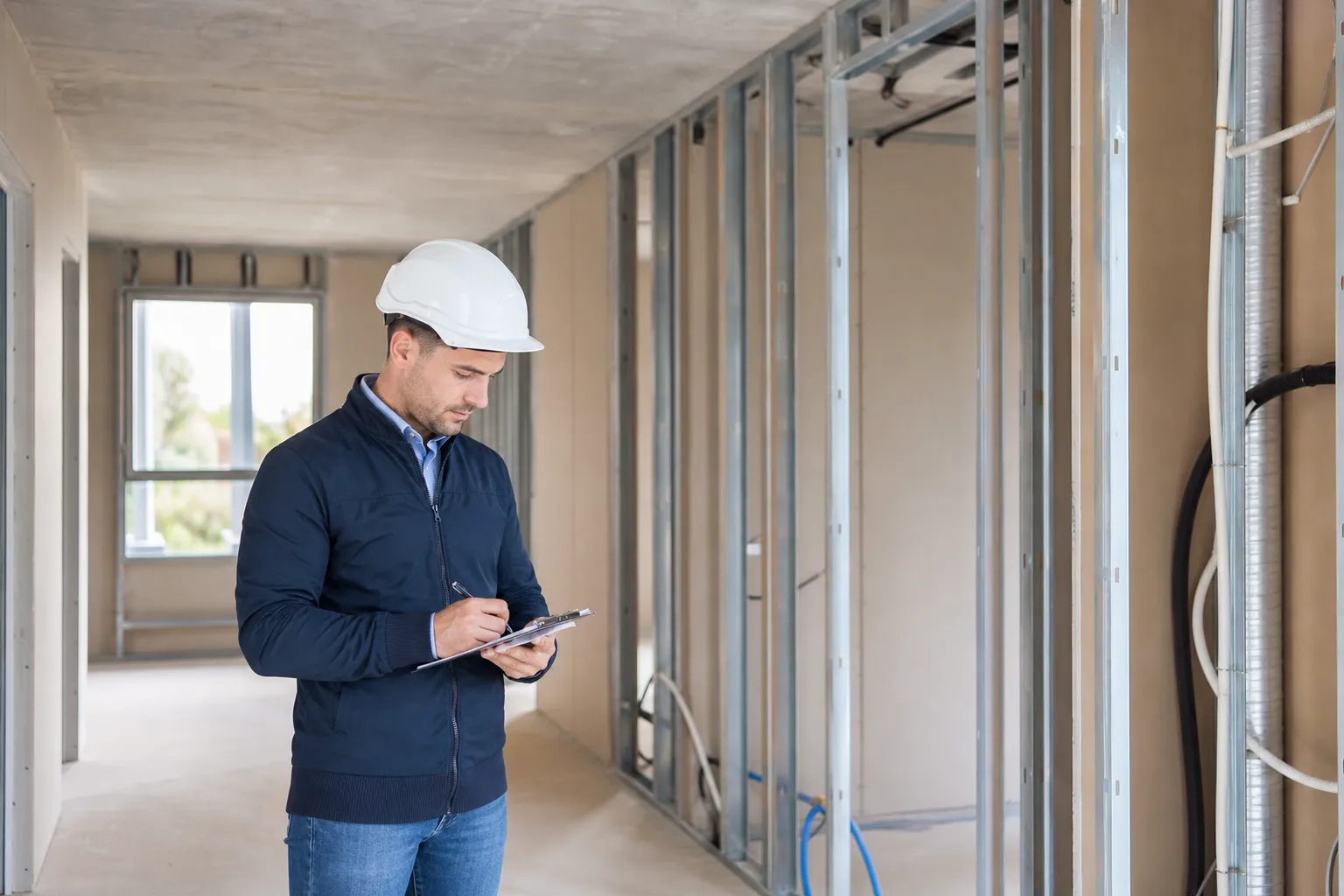 Visite de chantier VEFA au stade des cloisons dans les Hauts-de-Seine